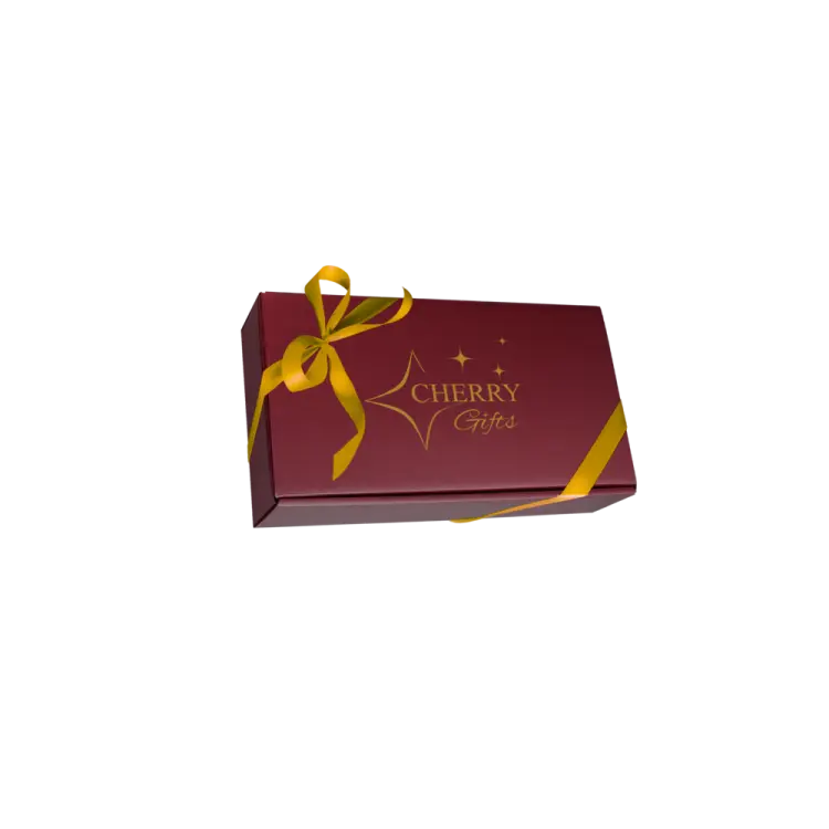 Eleganckie bordowe pudełko 2er ze złotą kokardka Cherry Gifts.png